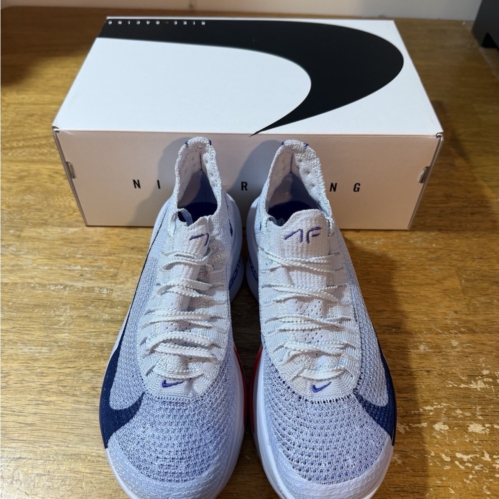 Men Size Nike Air Zoom Alphafly NEXT 3 Football Grey Blue Void - Picture 3 of 3